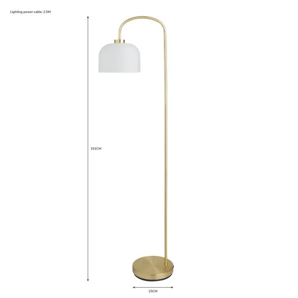 Dunelm Palazzo Gold Effect Floor Lamp 6 Dunelm Palazzo Gold Effect Floor Lamp - Image 6