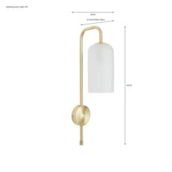 Dunelm Palazzo Gold Effect Easy Fit Plug In Wall Light 11 Dunelm Palazzo Gold Effect Easy Fit Plug In Wall Light -Home Lighting 30731207 alt07