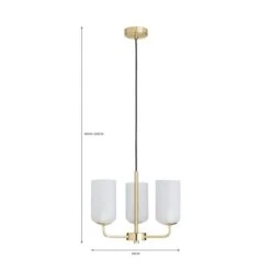 Dunelm Palazzo Chrome 3 Light Ceiling Fitting -Home Lighting 30731208 alt07