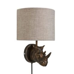 Dunelm Rob The Rhino Easy Fit Plug In Wall Light -Home Lighting 30731231 alt05