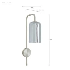Dunelm Palazzo Chrome Easy Fit Plug In Wall Light -Home Lighting 30733685 alt07