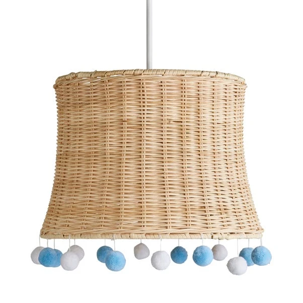 Dunelm Fiesta Rattan Pom Pom Easy Fit Pendant Shade 4 Dunelm Fiesta Rattan Pom Pom Easy Fit Pendant Shade - Image 4