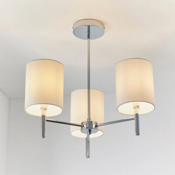 Vogue Lighting Vogue Dewey Chrome 3 Light Flush Ceiling Fitting 1 Vogue Lighting Vogue Dewey Chrome 3 Light Flush Ceiling Fitting
