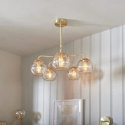 Vogue Lighting Vogue Arkoma Glass 5 Light Chandelier
