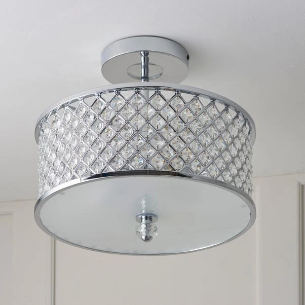 Vogue Lighting Vogue Crystal Hudson 3 Light Flush Ceiling Fitting 2 Vogue Lighting Vogue Crystal Hudson 3 Light Flush Ceiling Fitting - Image 2
