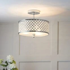 Vogue Lighting Vogue Crystal Hudson 3 Light Flush Ceiling Fitting 8 Vogue Lighting Vogue Crystal Hudson 3 Light Flush Ceiling Fitting -Home Lighting 30743040 alt02