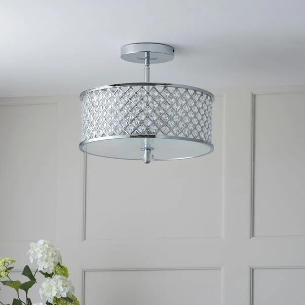 Vogue Lighting Vogue Crystal Hudson 3 Light Flush Ceiling Fitting 4 Vogue Lighting Vogue Crystal Hudson 3 Light Flush Ceiling Fitting - Image 4