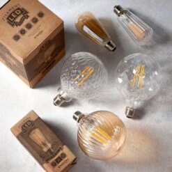 Vogue Lighting Vogue 4 Watt ES LED Ribbed Globe Bulb -Home Lighting 30743099 alt02