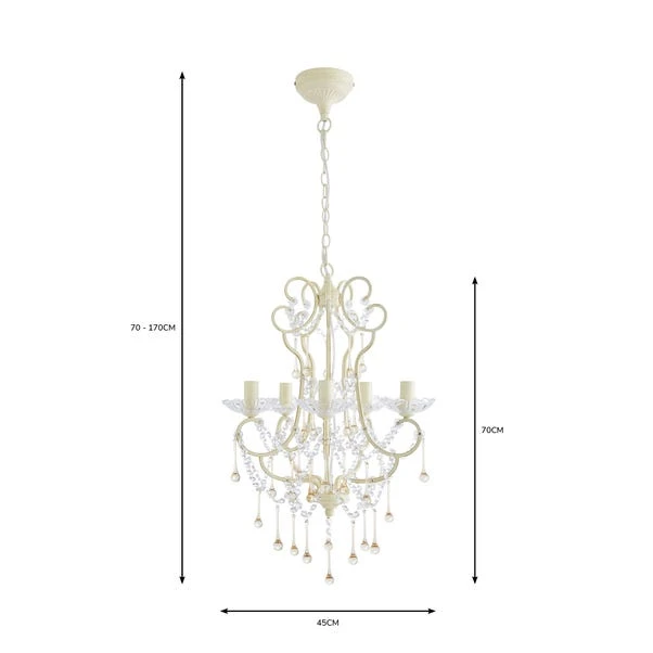 Dunelm Adalet 5 Light Chandelier 6 Dunelm Adalet 5 Light Chandelier - Image 6