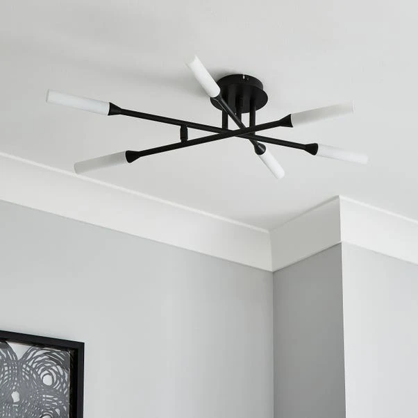 Elements Fontain 6 Light Ceiling Fitting 70cm 2 Elements Fontain 6 Light Ceiling Fitting 70cm - Image 2