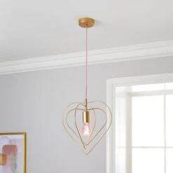 Dunelm Heart 1 Light Pendant Ceiling Fitting
