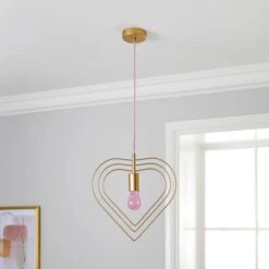 Dunelm Heart 1 Light Pendant Ceiling Fitting -Home Lighting 30752919 alt06