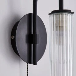 Dorma Henstone Black Bathroom Wall Light -Home Lighting 30752920 alt04