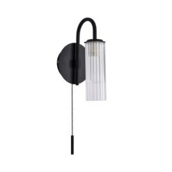 Dorma Henstone Black Bathroom Wall Light -Home Lighting 30752920 alt05