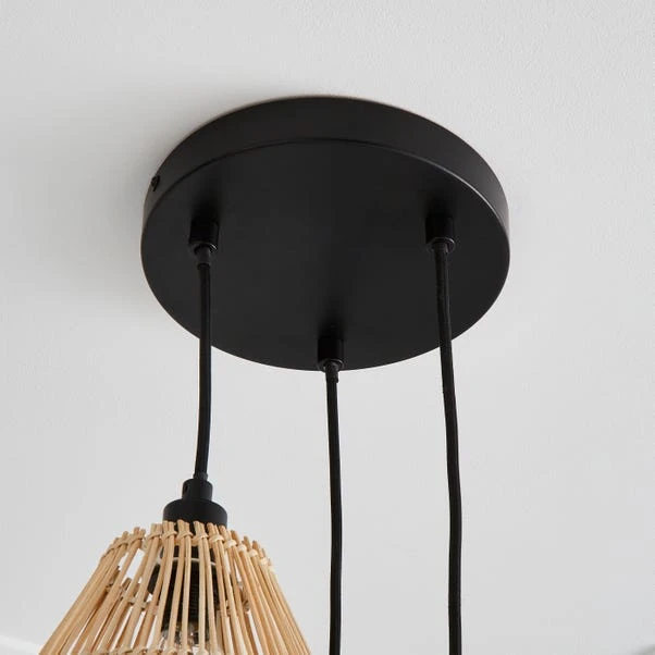 Elements Jaula 3 Light Rattan Cluster Fitting 4 Elements Jaula 3 Light Rattan Cluster Fitting - Image 4