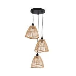 Elements Jaula 3 Light Rattan Cluster Fitting 10 Elements Jaula 3 Light Rattan Cluster Fitting -Home Lighting 30752931 alt05