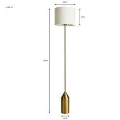 Dunelm Sole Gold Floor Lamp -Home Lighting 30752943 alt07