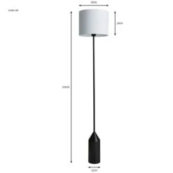 Dunelm Sole Black Floor Lamp -Home Lighting 30752944 alt07
