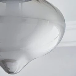 Dunelm Voyager 1 Light Smoked Flush Ceiling Fitting -Home Lighting 30752951 alt02