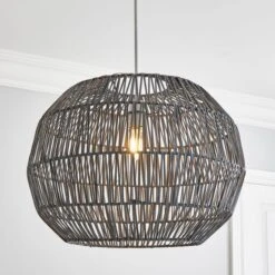 Dunelm Wicker Woven Easy Fit Pendant
