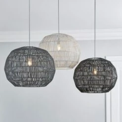 Dunelm Wicker Woven Easy Fit Pendant -Home Lighting 30753142 alt06