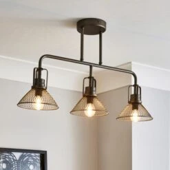 Dunelm Nicholas 3 Light Industrial Ceiling Fitting