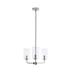 Dunelm Palazzo Clear 3 Light Ceiling Fitting -Home Lighting 30753370 alt05