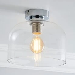Dunelm Palazzo Clear 1 Light Flush Fitting