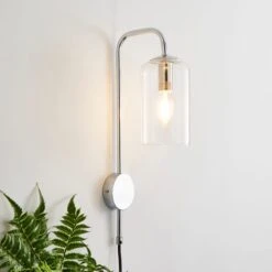 Dunelm Palazzo Clear Wall Light