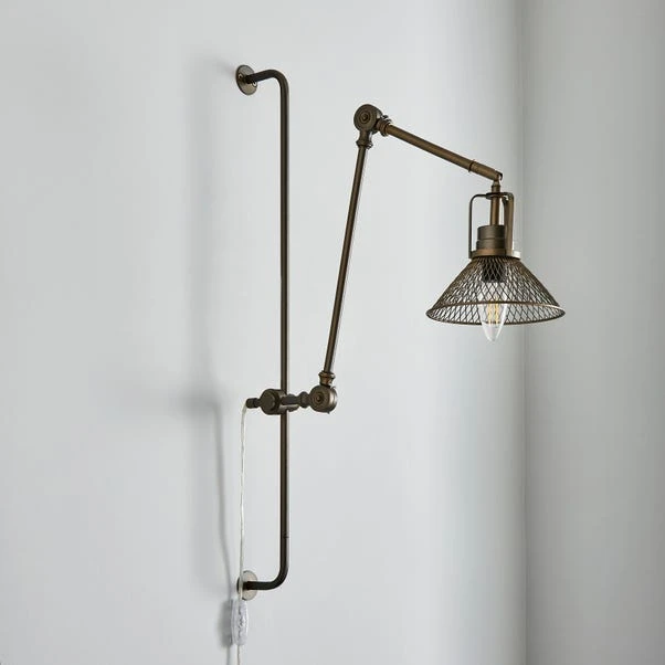 Dunelm Nicholas Industrial Adjustable Wall Light 2 Dunelm Nicholas Industrial Adjustable Wall Light - Image 2