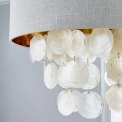 Dunelm Gemini Capiz Easy Fit Pendant 7 Dunelm Gemini Capiz Easy Fit Pendant -Home Lighting 30753396 alt02