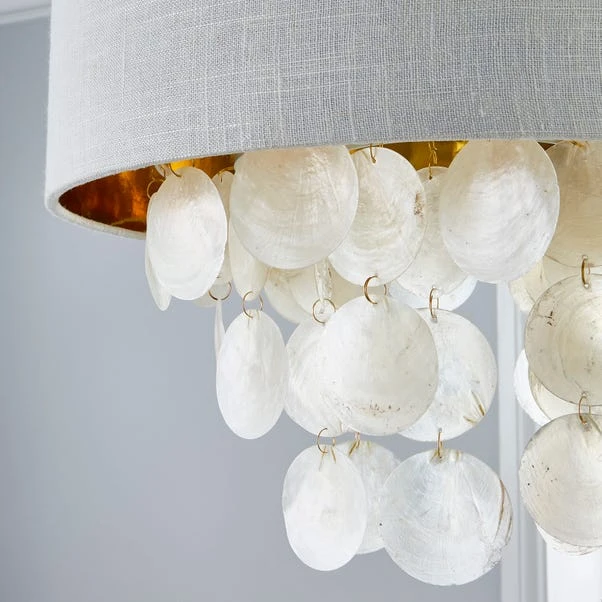 Dunelm Gemini Capiz Easy Fit Pendant 3 Dunelm Gemini Capiz Easy Fit Pendant - Image 3