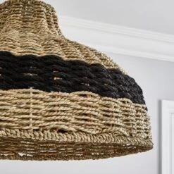 Dunelm Yanha Rattan Easy Fit Pendant 40cm -Home Lighting 30753433 alt02