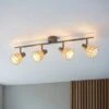 Dunelm Ohio 4 Light Grey Spotlight Bar