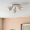 Dunelm Fearne 3 Light White Spotlight