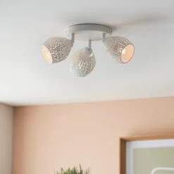 Dunelm Fearne 3 Light White Spotlight