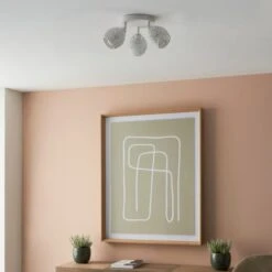 Dunelm Fearne 3 Light White Spotlight -Home Lighting 30754841 alt03