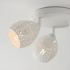 Dunelm Fearne 3 Light White Spotlight -Home Lighting 30754841 alt04