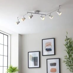 Dunelm Alto 6 Light Chrome Spotlight Bar -Home Lighting 30754842 alt02