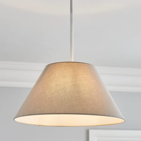Dunelm Luna Conical Grey Shade 35cm 1 Dunelm Luna Conical Grey Shade 35cm
