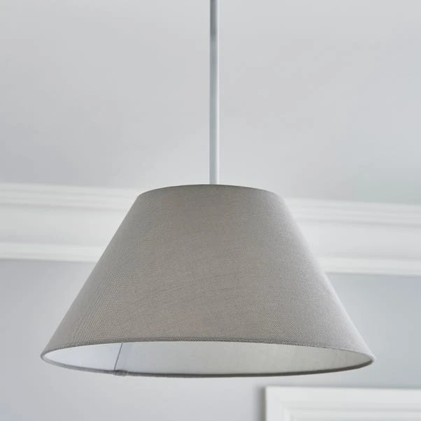 Dunelm Luna Conical Grey Shade 35cm 2 Dunelm Luna Conical Grey Shade 35cm - Image 2