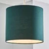 Dunelm Ava Bottle Green Drum Shade 20cm