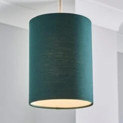 Dunelm Ava 15cm Bottle Green Cylinder Shade