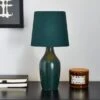 Dunelm Ava Bottle Green Table Lamp