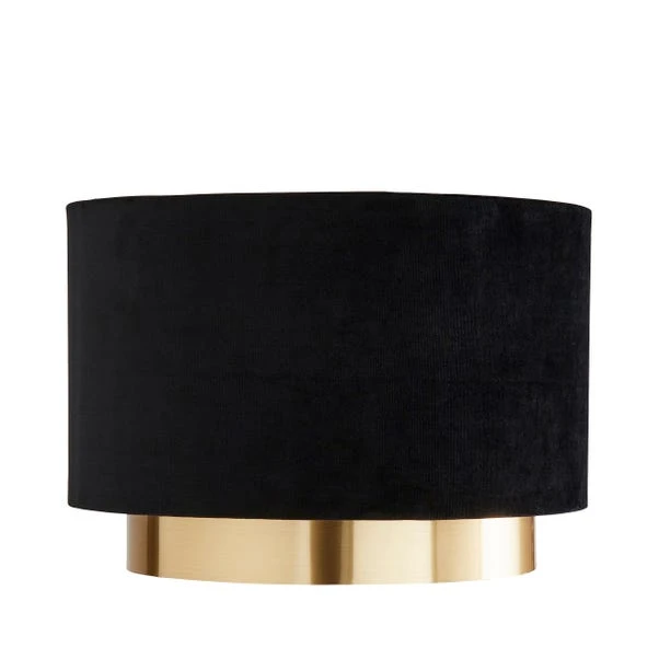 Dunelm Nesa Gold Black Velvet 2 Tier Shade 4 Dunelm Nesa Gold Black Velvet 2 Tier Shade - Image 4