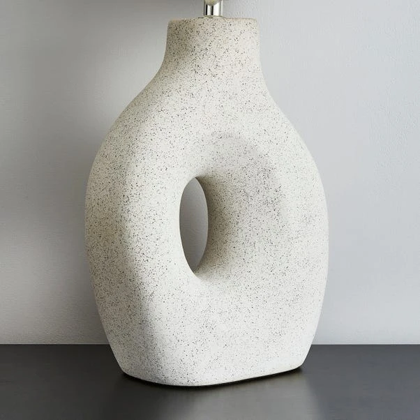 Dunelm Dinah Sculptural White Table Lamp 4 Dunelm Dinah Sculptural White Table Lamp - Image 4