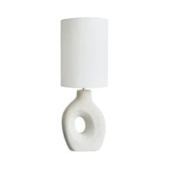 Dunelm Dinah Sculptural White Table Lamp 10 Dunelm Dinah Sculptural White Table Lamp -Home Lighting 30755681 alt05