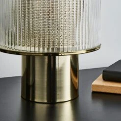 Dunelm Kruze Glass Table Lamp -Home Lighting 30755682 alt03