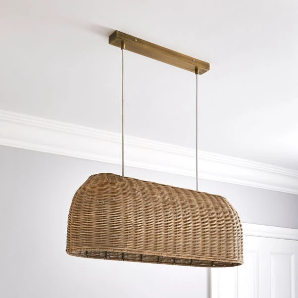 Churchgate Cotes Rattan 2 Light Diner Ceiling Fitting 2 Churchgate Cotes Rattan 2 Light Diner Ceiling Fitting - Image 2