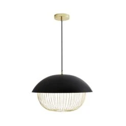 Dunelm Emzo Black Ceiling Fitting 50cm -Home Lighting 30755730 alt05